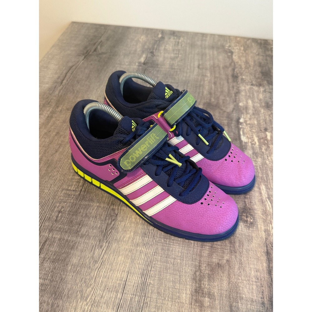 Adidas Powerlift 2 Weightlifting Shoes Purple Navy B39860 Womens 7.5